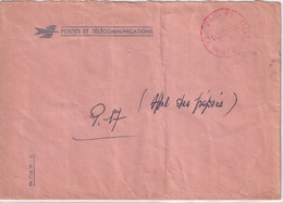 1977 - ENVELOPPE De SERVICE PTT  TUBE PNEUMATIQUE ! De PARIS 61 CACHET ROUGE ! => APPEL DES PREPOSES PARIS 08 AU DOS - Lettres Civiles En Franchise