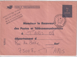 1976 - ENVELOPPE De SERVICE PTT De PARIS AGENCE COMPTABLE REGIONALE ! - Lettere In Franchigia Civile