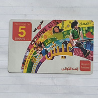 TUNISIA-(TUN-REF-TUN-28B)-rain Bow-(163)-(2334-497-0495-004)-(look From Out Side Card Barcode)-used Card - Tunisie