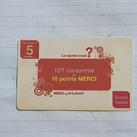 TUNISIA-(TUN-REF-TUN-31)-point Merci 10-(167)-(423-1668-371-6863)-(look From Out Side Card Barcode)-used Card - Tunisie