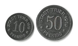 Deutschland - Notgeld Trier 10 + 50 Pfennig 1919 - Sonstige & Ohne Zuordnung