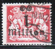 Danzig 1923 Single 1M Overprinted On 10000m Stamp From The Definitive Set In Fine Used - Dantzig