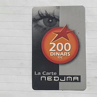 TUNISIA-(TUN-REF-TUN-303A)-nedjma-(185)-(4354-3938-463-835)-(look From Out Side Card Barcode)-used Card - Tunesië