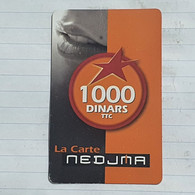 TUNISIA-(TUN-REF-TUN-305A)-nedjma-(190)-(6665-6732-271-821)-(look From Out Side Card Barcode)-used Card - Tunisie