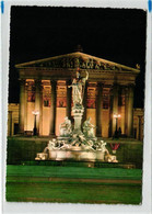 Wien - Parlament Mit Pallas Athene Bei Nacht 1966 - Ringstrasse