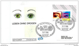 167 - 61 - Enveloppe Allemande Avec Timbre Et Oblit Spéciale De München "Leben Ohne Drogen" 1996 - Drugs