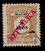 ! ! Macau - 1911 Postage Due 4 A - Af. P 15 - Used - Timbres-taxe