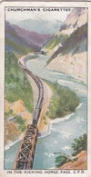 Empire Railways 1931  - 22 Kicking Horse Pass CPR  - Churchman Cigarette Card - Original - Trains - Churchman