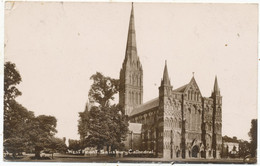 West Front, Salisbury Cathedral, 1916 Postcard To Mrs. Emma Willis, New Malden - Salisbury