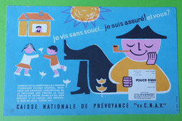 Buvard 636 - ASSURANCE - CAISSE NATIONALE DE PREVOYANCE - Etat D'usage : Voir Photos - 21x13.5 Cm Environ - Année 1950 - Banca & Assicurazione