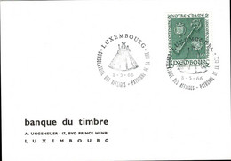 Luxembourg Luxemburg 1966 Carte Notre Dame De Luxembourg, Banque Du Timbre, Cachet Spécial - Lettres & Documents