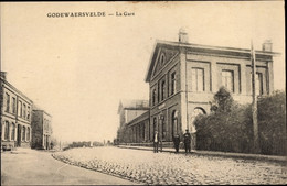 CPA Godewaersvelde Nord, La Gare, Blick Auf Den Bahnhof, Straßenseite - Other Municipalities
