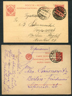 1926-30 Russia USSR X 7 Stationery Postcards (+ 1 From 1913) - Berlin Germany, All With Different Moscow Postmarks - Briefe U. Dokumente