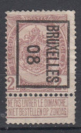 BELGIË - PREO - Nr 7 B  - BRUXELLES "08" - (*) - Tipo 1906-12 (Stendardi)