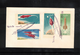 Dubai 1964 Space / Raumfahrt Imperforated Stamps FDC - Asie