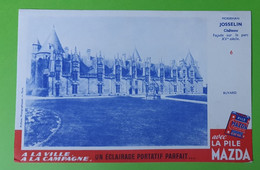 Buvard 650 Double Face- Pile MAZDA - Château - Etat D'usage : Voir Photos - 21 X 13.5 Cm Environ - Année 1960 - Elektriciteit En Gas