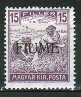 Fiume (Italy) 1918 Overprinted On Hungarian Stamp In Mounted Mint - Yugoslavian Occ.: Fiume