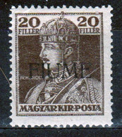 Fiume (Italy) 1918 Overprinted On Hungarian Stamp In Mounted Mint - Occ. Yougoslave: Fiume