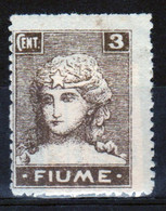 Fiume (Italy) 1919 Three Cent Stamp In Mounted Mint.  I Believe This Is Catalogue Number 33. - Yugoslavian Occ.: Fiume