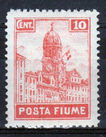 Fiume (Italy) 1919 Ten Cent Stamp In Mounted Mint.  I Believe This Is Catalogue Number 36. - Yugoslavian Occ.: Fiume