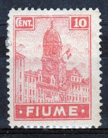 Fiume (Italy) 1919 Ten Cent Stamp In Mounted Mint.  I Believe This Is Catalogue Number 36. - Occup. Iugoslava: Fiume