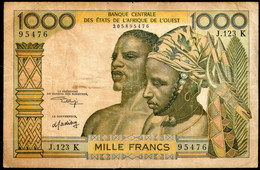 West African States,Senegal,1000 Francs 1970,P-703Ki,serie J,as Scan - Estados De Africa Occidental