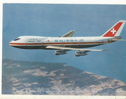 CPSM ,Th. Transport  - N°5758, Boeing 747, Swissair ,Ed. Perrochet Avec Timbre - 1946-....: Modern Era