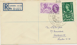 GB 1960 General Letter Office R-cover London International Stamp Exhibition 1960GB 1960 General Letter Office R-cover Lo - Lettres & Documents