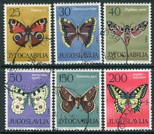 YUGOSLAVIA 1964 Butterflies  Used.  Michel 1069-74 - Gebruikt