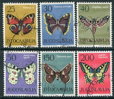 YUGOSLAVIA 1964 Butterflies  Used.  Michel 1069-74 - Usados