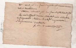 ACTE A DECHIFFRER DATE DE 1790 - GENERALITE DE LYON - Manuscripts