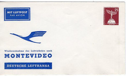 50537 - Berlin - 1962 - 25Pfg. Bauten PGALpUmschlag "Wiederaufnahme Des Luftverkehrs Nach Montevideo", Ungebr. - Altri (Aria)