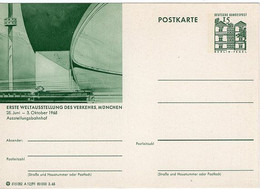 50539 - Bund - 1965 - 15Pfg. Kl. Bauten Bild-GAKte. "Verkehrsausstellung Muenchen", Ungebr. - Sonstige & Ohne Zuordnung