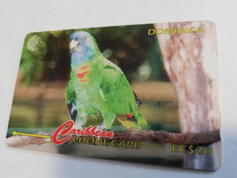 DOMINICA / $10,- GPT CARD  225CDMA    JACO PARROT /  BIRD    Fine Used Card  ** 6527** - Dominica