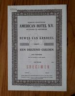 American Hotel - Specimen - Tourisme