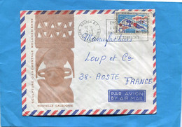 Marcophilie*-lettre-illustrée Sculpture -Nouvelle Calédonie>Françe-cad-1972+flamme -thematic--stamp-N°376 Baskett Ball - Storia Postale