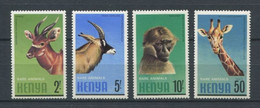 267 KENYA 1981 - Yvert 199/202 - Girafe Singe Cerf Hippo... - Neuf ** (MNH) Sans Charniere - Kenya (1963-...)