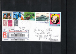 France 2020 Interesting Registered Letter (Marilyn Monroe By Andy Warhol) - Lettres & Documents