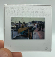 British Royal Family England 1988 Charles Prince Of Wales Color Slide At Kinlochbervie Port Scotland - Film Projectors