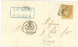 11 Avril 1871 émission De Bordeaux N°43B Bistre Jaune Seul Sur Lettre De Lille Vers Fives - 1849-1876: Classic Period