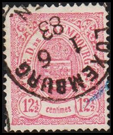 1880-1882. LUXEMBURG Coat Of Arms. 12½ CENTIMES. Perforated 13½. Small Thin.  (Michel 41) - JF511187 - 1882 Alegorias