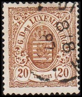 1880-1882. LUXEMBURG Coat Of Arms. 20 CENTIMES. Perforated 13½.  (Michel 42A) - JF511188 - 1882 Alegorias