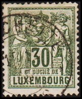 1882-1889. LUXEMBURG Algorie. 30 C. Thin Spot.  (Michel 53) - JF511194 - 1882 Allegorie