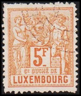 1882-1889. LUXEMBURG Algorie. 5 F.  (Michel 56B) - JF511196 - 1882 Alegorias