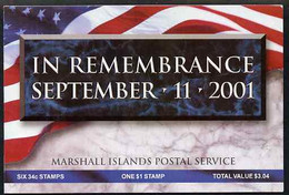 Booklet - Marshall Islands 2000 Support For Victims Of Attack On World Trade Centre $3.04 Booklet Complete And Fine, SG - Marshall