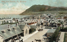 BRAY FROM STATION IRELAND OLD COLOUR POSTCARD COUNTY WICKLOW - Wicklow