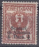 Italy Offices 1915 Scutari Albania Sassone#9 Mi#31 Mint Hinged - Albanië