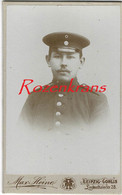 Ancienne Photo CDV Soldaten Portrait Mit Schirmmütze Oude Foto Max Heine Leipzig Gohlis Portret Deutsches Reich Soldat - Non Classés