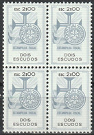 Fiscal/ Revenue, Portugal - Estampilha Fiscal, Série De 1990 -|- 2$00 - Block MNH** - Nuovi