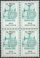 Fiscal/ Revenue, Portugal - Estampilha Fiscal, Série De 1990 -|- 6$00 - Block MNH** - Nuovi